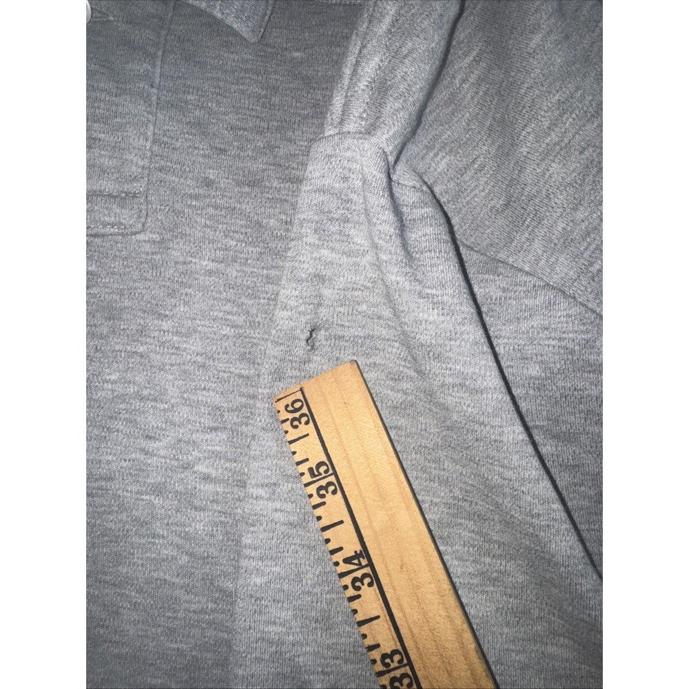 Polo Ralph Lauren Mens‎ XL Classic Fit Gray Polo Shirt Navy Pony Logo - Picture 5 of 7